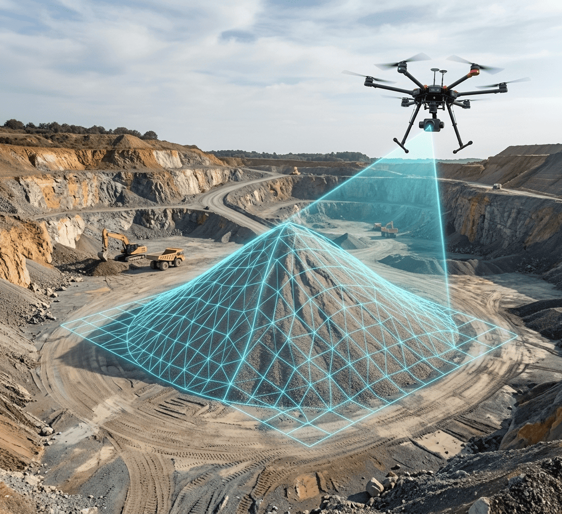 3D Modelling — digital terrain model generated from drone imagery